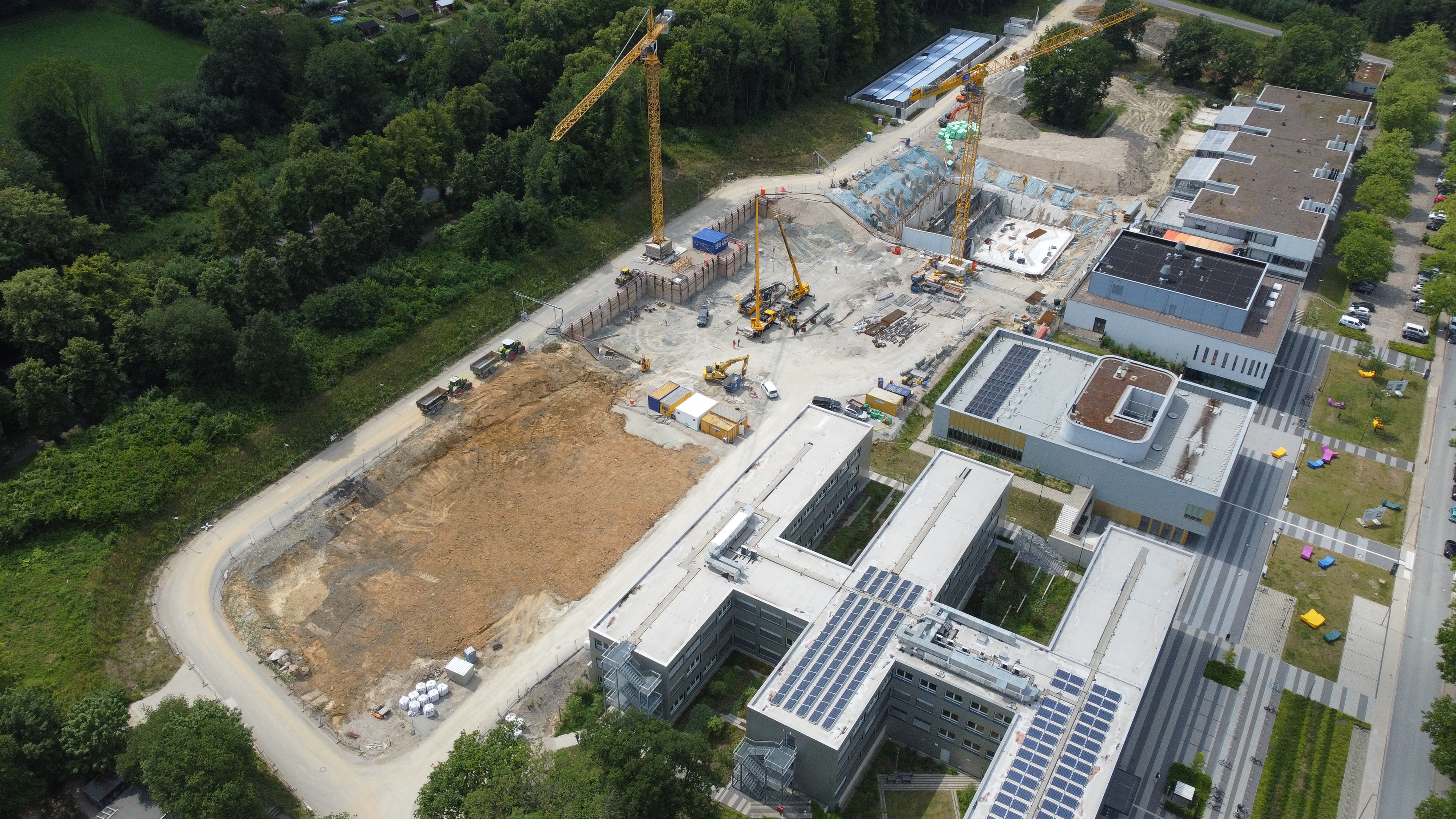 Die Bauarbeiten auf dem Campus Süd sind im Gange.