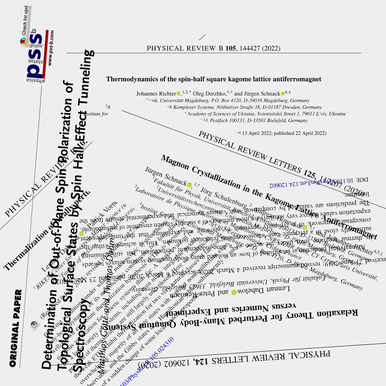 Publications, Thomas Dahm, Peter Reimann, Jürgen Schnack